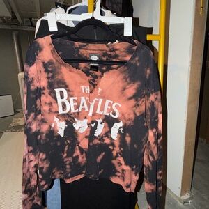 VINTAGE The Beatles Tie-Dye Long Sleeve Shirt